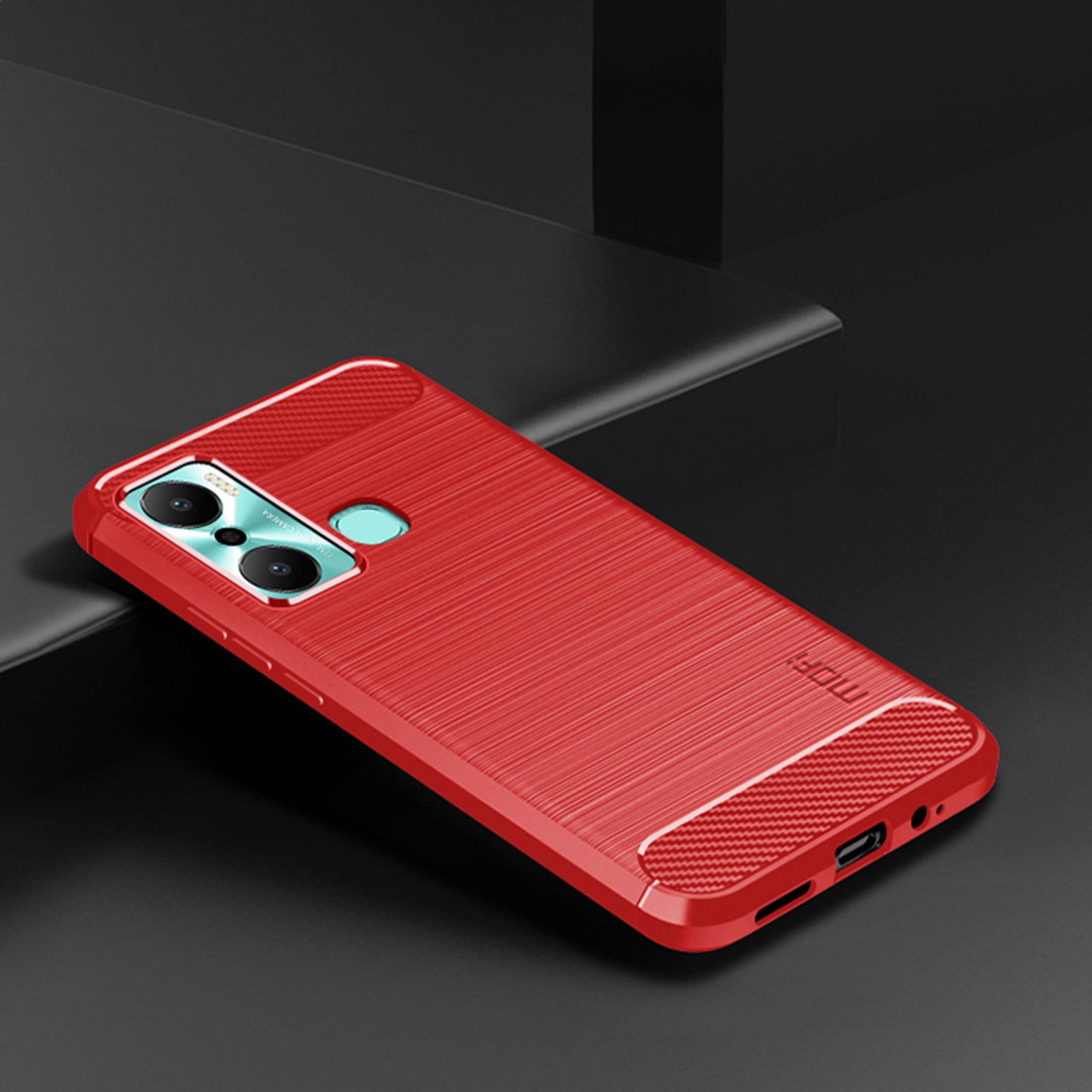 MOFI JK TPU Series-1 for Infinix Hot 20 Play 4G Carbon Fiber Brushed TPU Smartphone Case Drop-proof Phone Back Cover MOFI JK TPU Series-1 for Infinix Hot 20 Play 4G Carbon Fiber Brushed TPU Smartphone Case Drop-proof Phone Back Cover